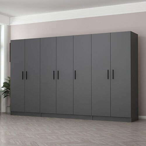 Hanah home Ormar Kale 315x210x52cm Antracit Cene