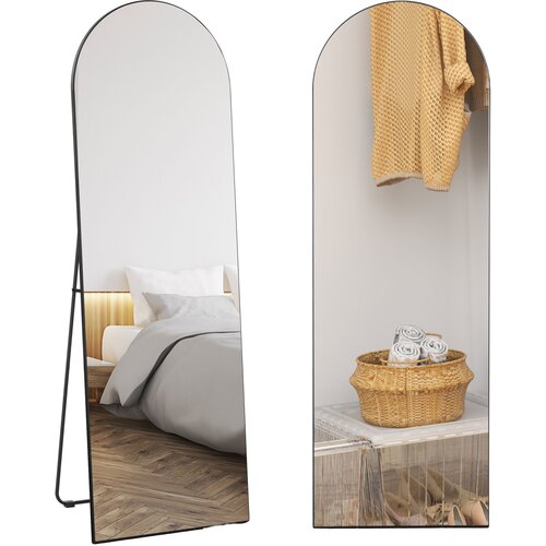HOMCOM celozrcalno ogledalo MDF, steklo 50D x 3,6&Scaron; x 150V cm črno, (5000242295) Cene