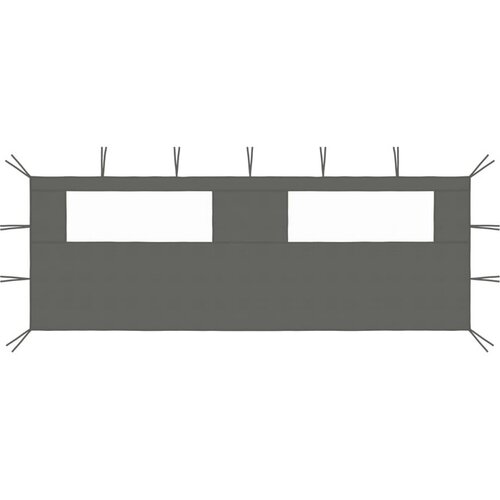  3070415 Gazebo Sidewall with Windows 6x2 m Anthracite (315304) Slike