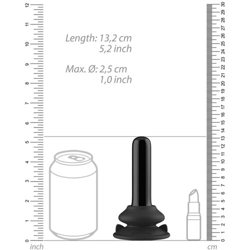 Chrystalino by Shots vibro dildo Thumby - Smooth Glass Vibrator with Suction Cup Slike