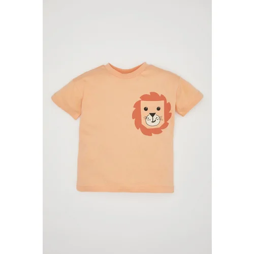 Defacto Baby Boy Lion Printed Short Sleeve T-Shirt