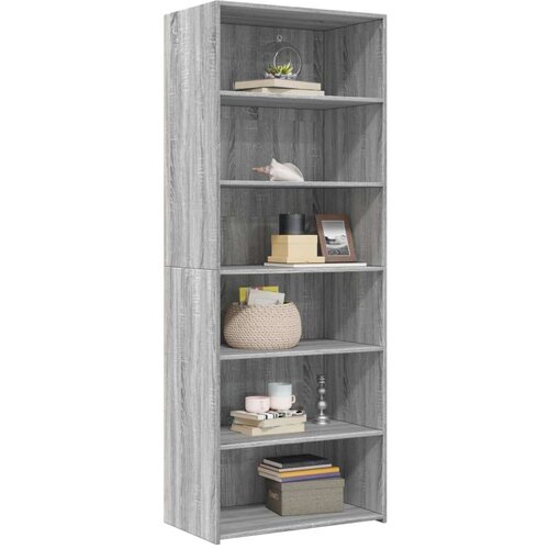 VidaXL Visoka komoda siva sonome 70x41x185 cm od konstruiranog drva Slike