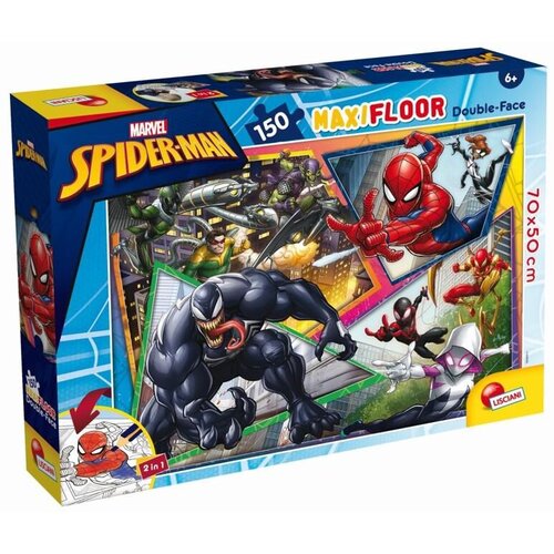 Lisciani Spider-Man 2 v 1 maxi 150-delni puzzle in pobarvanka 70x50 cm - Lisciani Cene