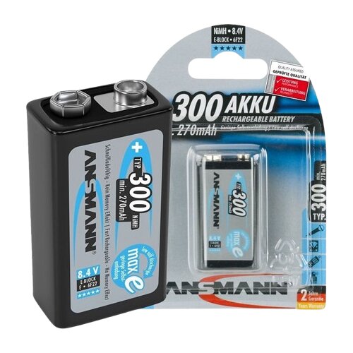 Ansmann NiMH Punjiva baterija 6F22 tip 300 maxE, 9 V, 300 mAh Cene