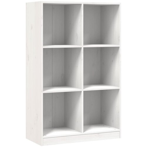  Regal za knjige bijeli 70 x 33 x 110 cm od masivne borovine Slike
