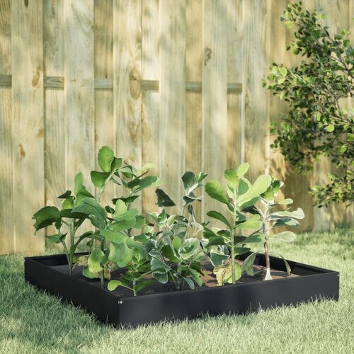 vidaXL Povišena vrtna gredica crna 100 x 100 x 26 cm od čelika Cijene