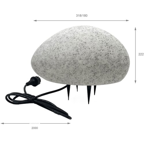 Spoljno dekorativno svetlo LUMISTONE 1xE27/15W/230V IP65 prečnik 31,8 cm Slike