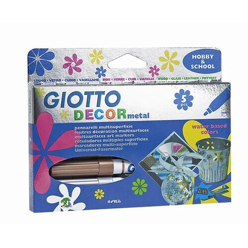 Flomasteri GIOTTO DECOR metal / 5 boja (slikarski pribor za crtanje) Cijene