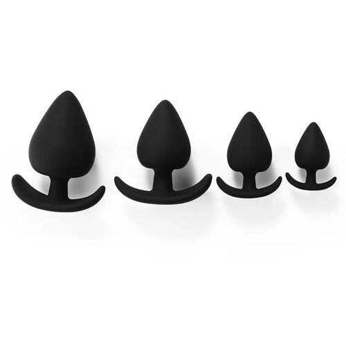 Kiotos Silicone Anchor Anal Plug Set Black Slike