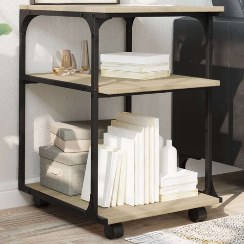  Stojalo za tiskalnik 3-nadstropno sonoma hrast 43x48x64 cm les, (5000152782) Cene