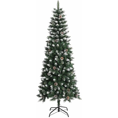  Umjetno božićno drvce Zelena 210 cm PVC, plastika i čelik Slike
