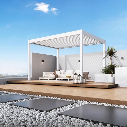 Gardenson Pergola E-superior, Bela, Osvetlitev, 3x4m Slike