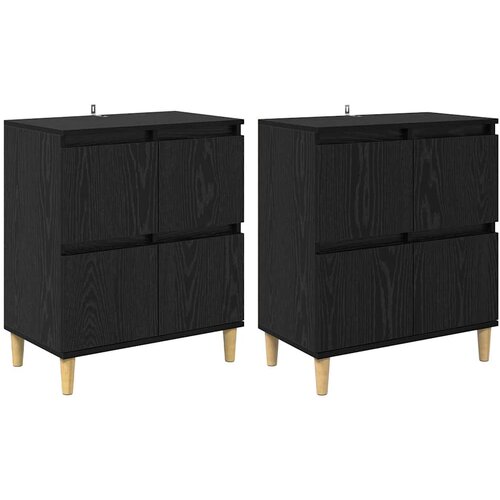  Komode 2 kom. Crni hrast 60 x 35 x 70 cm Konstruirano drvo Slike