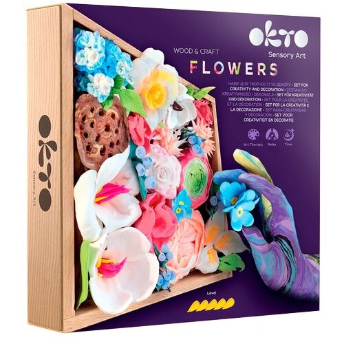 OKTO set za modeliranje u drvenom ramu 21 k 21 cm ROMANTICA KORIŠĆENO Slike