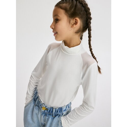 Reserved - GIRLS` BLOUSE - krem Slike