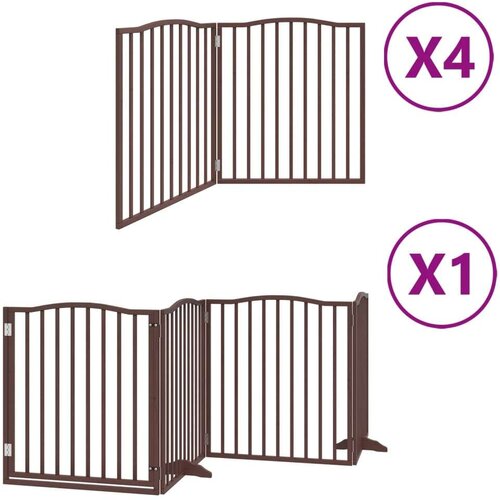 VidaXL Vrata za pse s vrata&amp;scaron;cima 12 panela sklopiva 960 cm drvo topole Slike