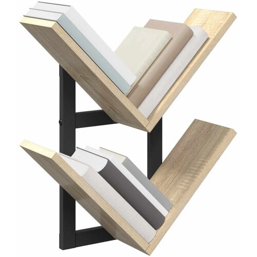  Floating polica za zid 2 kom. Hrast sonoma 43 x 15 x 47 cm - Hrast sonoma 2 Slike