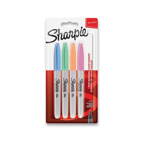 Sharpie Permanentni marker Fine komplet 4 kosov &amp;ndash; pastelne barve Slike