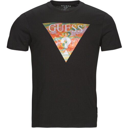 Guess SS BSC ABSTRACT TRI LOGO TEE Crna Slike