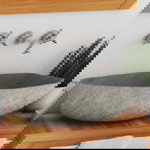vidaXL Umivalnik iz rečnega kamna ovalen (45-53)x(34-41) cm Cene