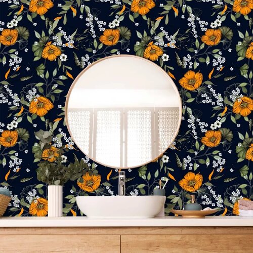  Tapeta - Orange Bloom 50x1000 Vodootporna Slike