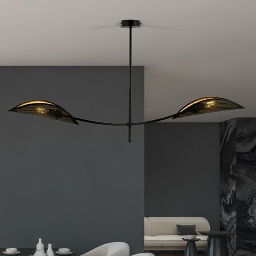  Luster na &amp;scaron;tangi LOTUS 2xE14/10W/230V crna/zlatna Slike
