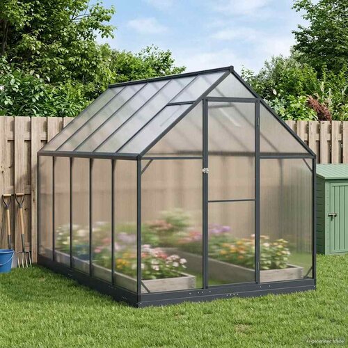  Vrtni staklenik s vratima Antracit 183,5 x 303,5 x 207 cm Cijene