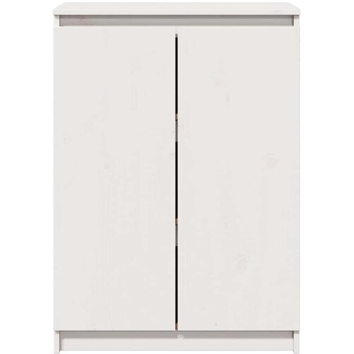  Komoda bijeli 60 x 36 x 84 cm od masivne borovine Slike