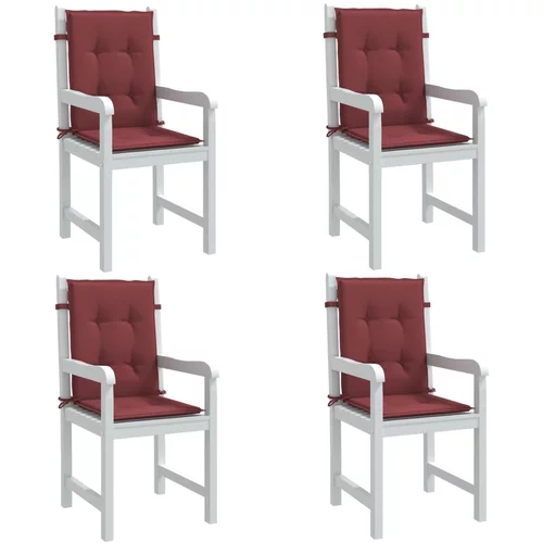  Jastuci za stolice 6 kom prošarano boja vina 100x50x4cm tkanina