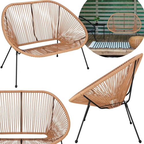  Vrtna sofa, smeđa 114 x 82 x 87 cm Slike