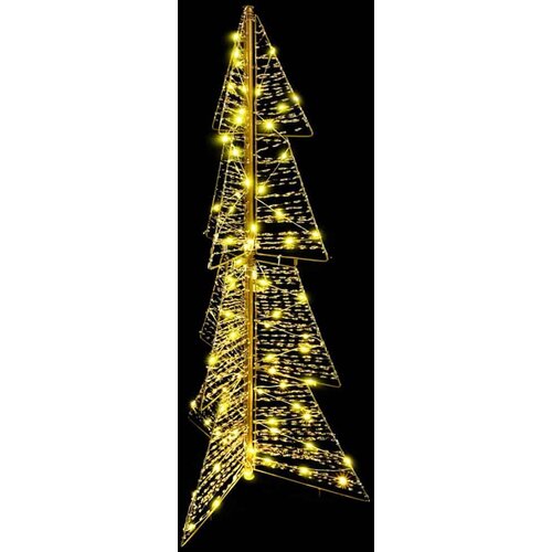 VidaXL Božićno drvce s 100 LED svjetlima Topla bijela 120 cm PET Slike
