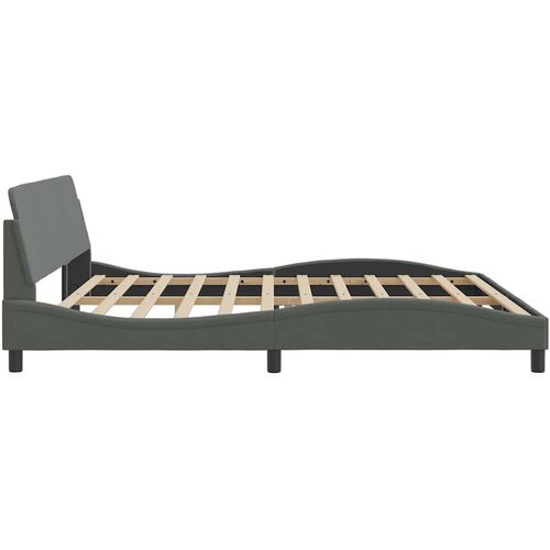  Okvir za krevet Dover tamnosivi 193 x 203 cm od tkanine Slike