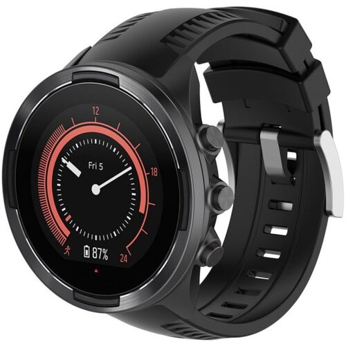  Silikonska narukvica Length: 131.2 + 98.4mm za Suunto 9 &amp;ndash; Black Slike
