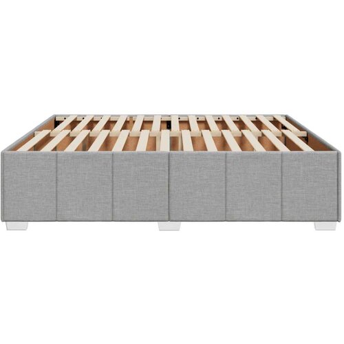VidaXL okvir za krevet bez madraca svjetlosivi 200 x 200 cm od tkanine Slike