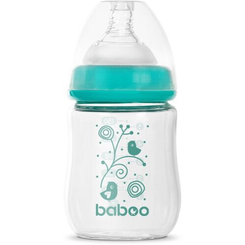 Baboo Anti-colic Glass Feeding Bottle Wide Neck staklena bočica za bebe 0m+ 150 ml Slike