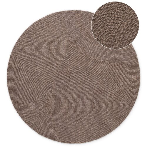 Hanse Home Ručno rađen vunen okrugli tepih smeđe-sivi &amp;oslash; 150 cm Eleni Taupe &amp;ndash; Slike