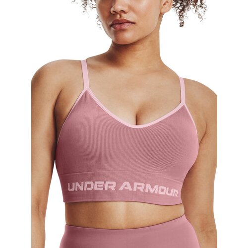 Under Armour Bra UA Seamless Low Long Rib-PNK - Women Slike