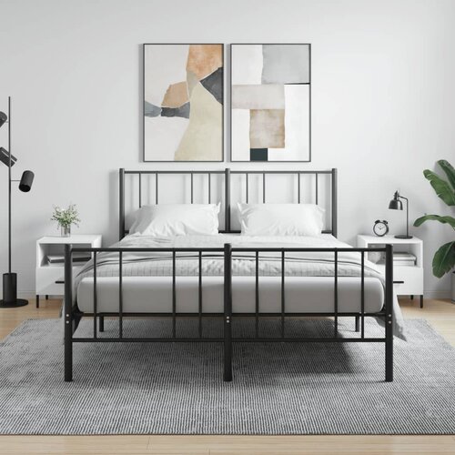 VidaXL Noćni ormarići 2 kom sjajni bijeli 40 x 35 x 47 5 cm drveni Slike