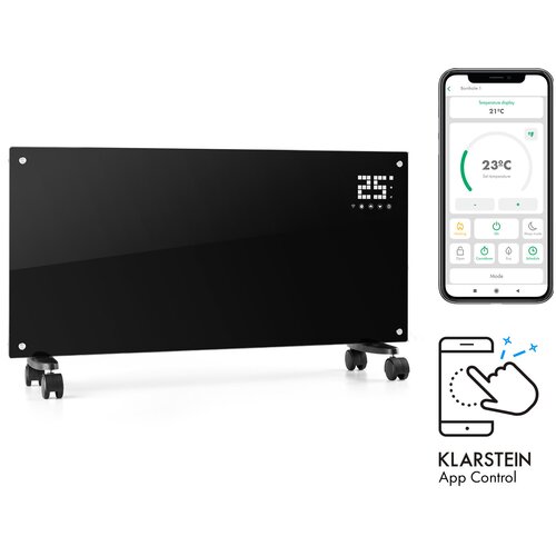 Klarstein Bornholm Smart, konvekcijska grijalica, 2000 W, WiFi, LED zaslon, timer, IP24, crna Cijene