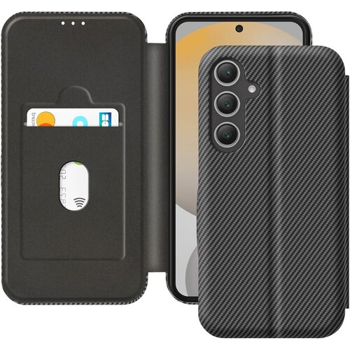 AVIZAR Ohišje za Samsung S24 FE Carbon Fibre Video in podpora proti RFID, Črna, (5000013266) Cene