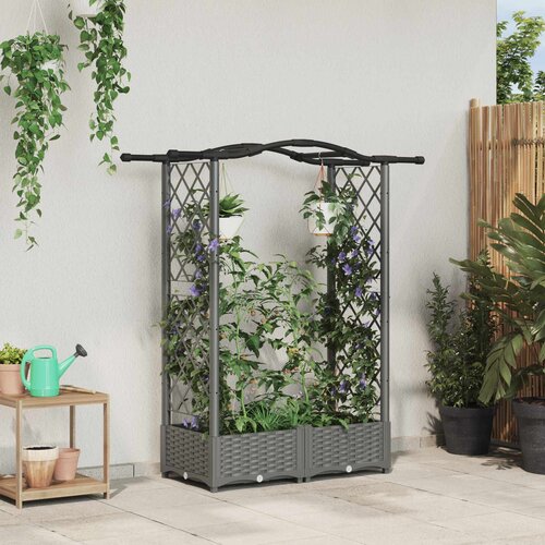  Povi&amp;scaron;eni krevet s mrežom i krovom Svjetlosiva 124 x 40 x 123 cm Slike