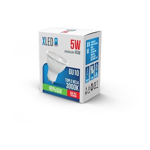 Xled GU10 5W LED Sijalica 3000K,220V,ugao osvetljenja 100s,400Lm Slike