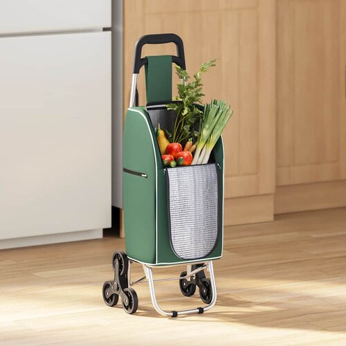 Kolica za kupovinu Zelena 39,5 x 33 x 93 cm Oxford tkanina Cijene