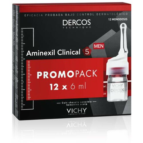 Vichy dercos aminexil ampule protiv opadanja kose za muškarce, 12 x 6 ml promo Cene