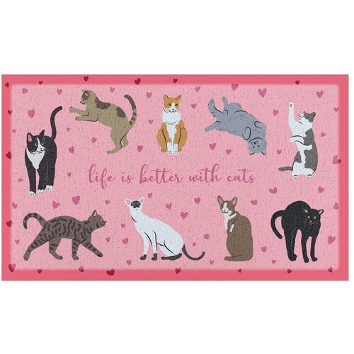 Artsy Doormats Predpražnik 40x70 cm Life Is Better With Cats &amp;ndash; Slike