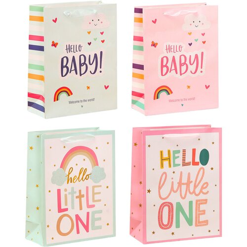 Hello Baby Little One Baby Gift Bag 36 x 12 x 10cm Slike