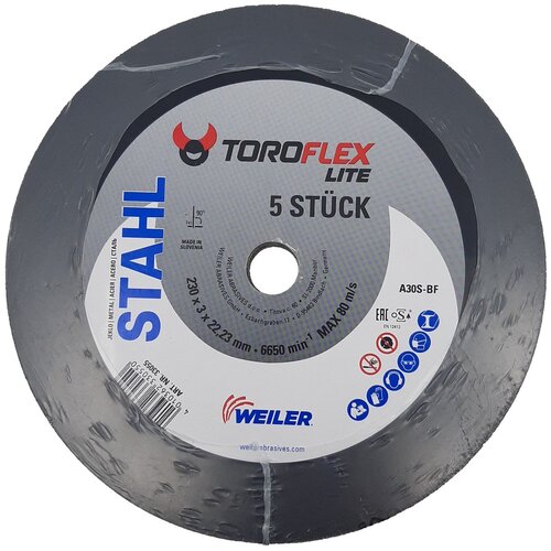 WEILER Rezna ploča za metal REZNA PLOČA ZA METAL 230x3x22 A30S TOROFLEX LITE SET 5/1 Slike