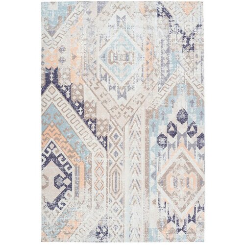 Kayoom RAVNO TKANA PREPROGA Indiana 200 Multi / Blau 120/170 cm tkano modra, večbarvno Cene
