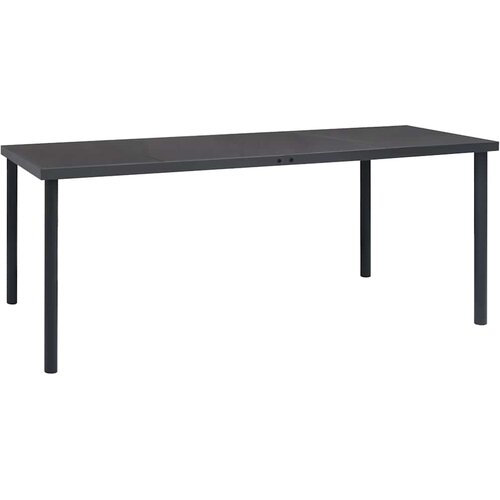  Vrtni blagovaonski stol antracit 190 x 90 x 74 cm čelični Cene