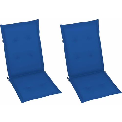  Jastuci za vrtne stolice 2 kom plavi 120 x 50 x 3 cm od tkanine